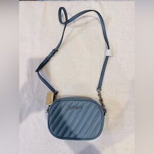 Michael Kors Blue Leather Crossbody Bag